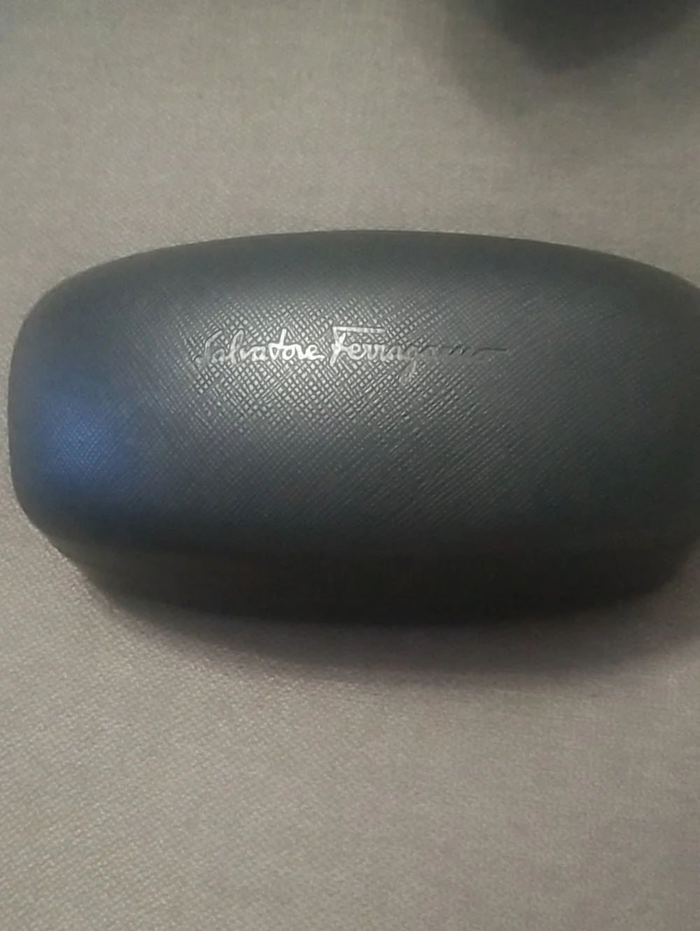 Salvatore Ferragamo Black Hard Eyewear Case